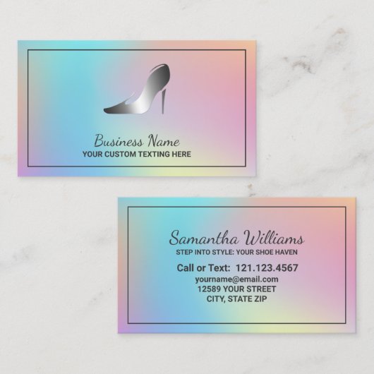 Schoenenboetiek Hologram Visitekaartje (Voorkant / Achterkant)