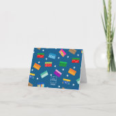 Schoenendoos Ster Bedankkaart - Blauw (Achterkant)