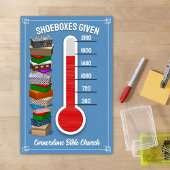 Schoenendoos Thermometer Poster - Blauw