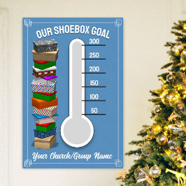 Schoenendoos Thermometer Poster - Blauw