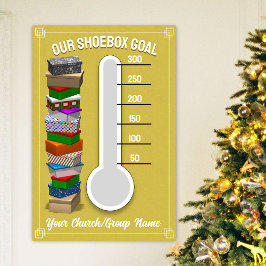 Schoenendoos Thermometer Poster - Geel