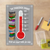 Schoenendoos Thermometer Poster - Grijs