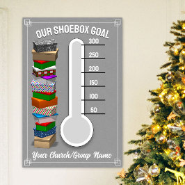 Schoenendoos Thermometer Poster - Grijs