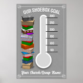 Schoenendoos Thermometer Poster - Grijs (Voorkant)