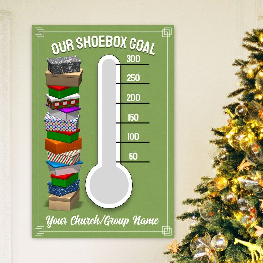 Schoenendoos Thermometer Poster - Groen