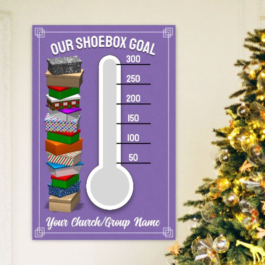 Schoenendoos Thermometer Poster - Paars
