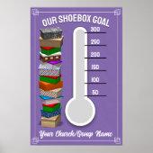 Schoenendoos Thermometer Poster - Paars (Voorkant)