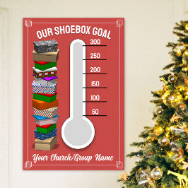 Schoenendoos Thermometer Poster - Rood