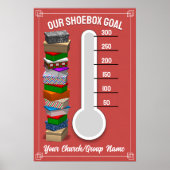 Schoenendoos Thermometer Poster - Rood (Voorkant)
