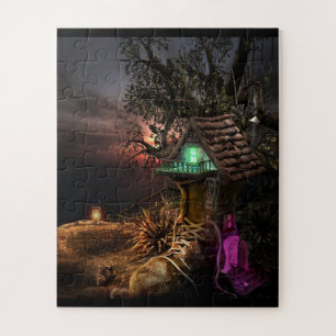 SCHOENENHUIS IN BOS FANTASIE LEGPUZZELS LEGPUZZEL