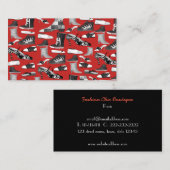 Schoenenpatroon met rode Mode Visitekaartje (Voorkant / Achterkant)