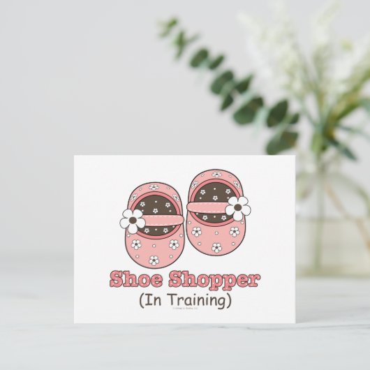 Schoenenshopper in training Briefkaart (Staand voorkant)