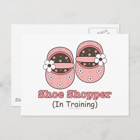 Schoenenshopper in training Briefkaart (Voorkant / Achterkant)
