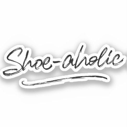 Schoenenverslaafde Sticker (Voorkant)