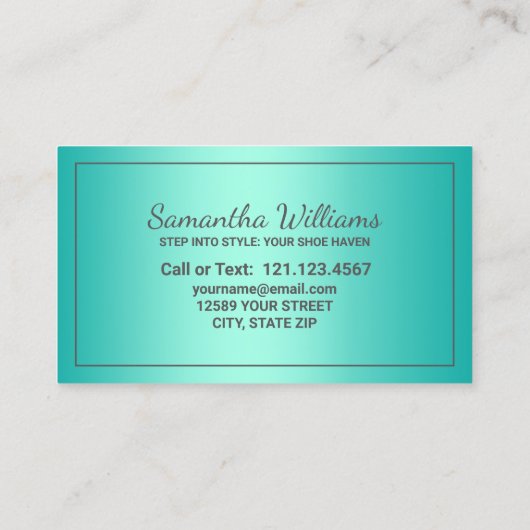 schoenenwinkel visitekaartje (Achterkant)