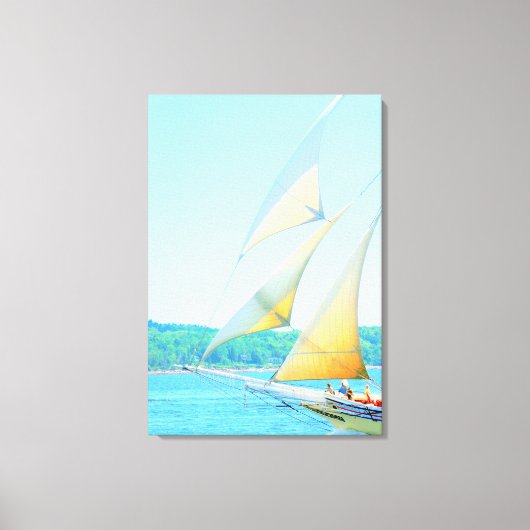 schoener jibs vliegend verpakt canvas afdruk (Voorkant)