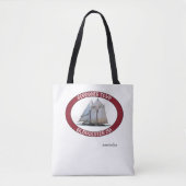 schoener-nautische canvas tas (Voorkant)