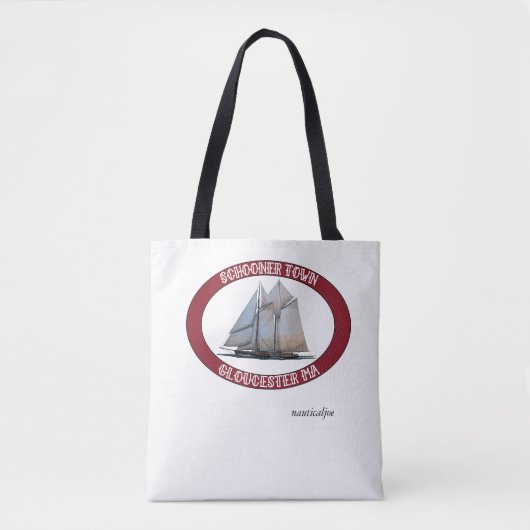 schoener-nautische canvas tas (Voorkant)