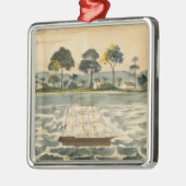 Schoener op het water metalen ornament (Links)