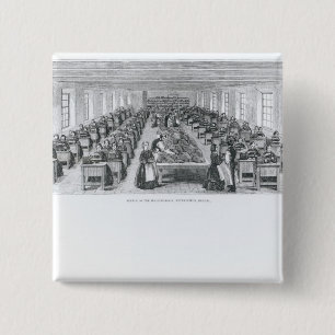 Schoenfabriek Vierkante Button 5,1 Cm