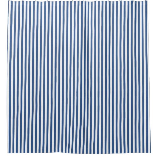 Schoengordijn van Navy Blue en White stripe Shower Douchegordijn (Voorkant)