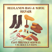 Schoenhandtas repareren Winkelbedrijf aanpassen Raamsticker (Vel 3)