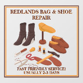 Schoenhandtas repareren Winkelbedrijf aanpassen Raamsticker (Vel)