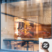 Schoenhandtas repareren Winkelbedrijf aanpassen Raamsticker (Cafe Raam)
