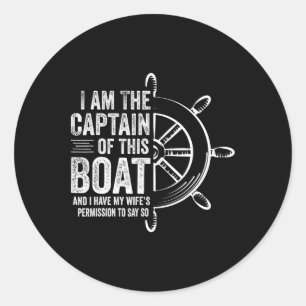 Schoenken Voor Zeilers Ik Ben De Kapitein Van Deze Ronde Sticker