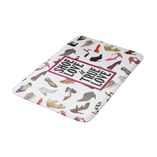 Schoenliefde is True Love Bath Mat Rug (Gekanteld)