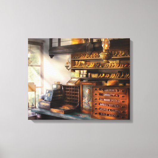 Schoenmaker - Schoenen te koop Canvas Afdruk (Voorkant)