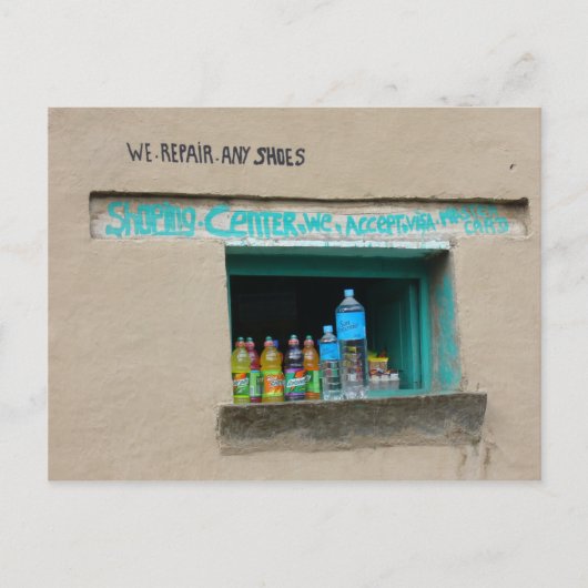 schoenreparatie briefkaart (Voorkant)