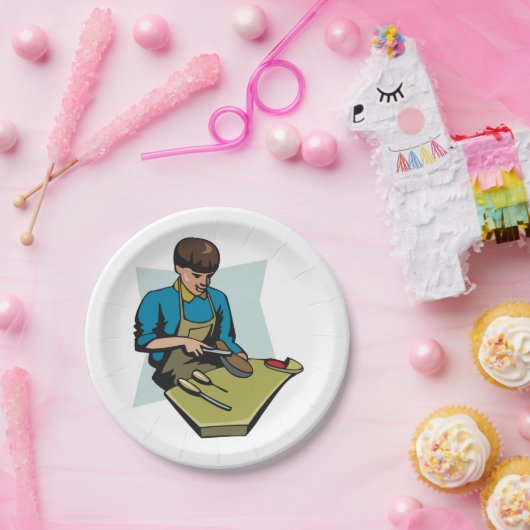 Schoenreparatie Cobbler  schoenmaker Papieren Bordje (Feest)