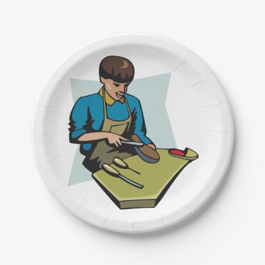 Schoenreparatie Cobbler  schoenmaker Papieren Bordje (Voorkant)