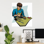 Schoenreparatie Cobbler  schoenmaker Poster (Thuiskantoor)