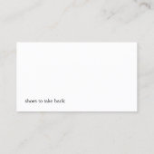 Schoenreparatie Visitekaartje van winkel/schoenmak (Achterkant)