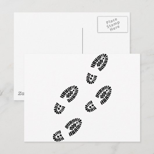 Schoensporen — Voetafdruk Briefkaart (Voorkant / Achterkant)