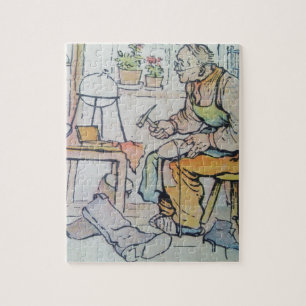 Schoensschoenen, antiek waterverf legpuzzel