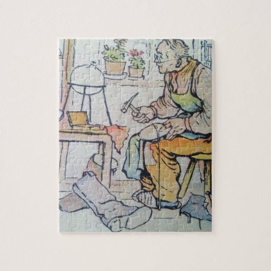 Schoensschoenen, antiek waterverf legpuzzel (Verticaal)