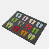 Schoensschoenen kleurige zomerse teenslippers deurmat (Schuin)
