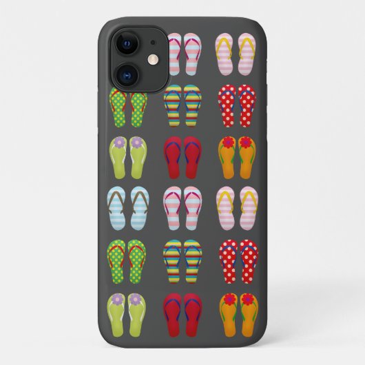Schoensschoenen met kleurrijke zomerse teenslipper Case-Mate iPhone case (Achterkant)