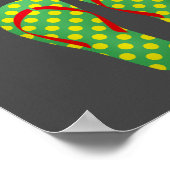 Schoensschoenen met kleurrijke zomerse teenslipper poster (Hoek)