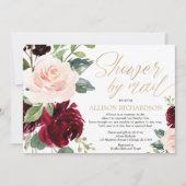 Schoenster met roze goudbruine bruidsmeisje baby kaart (Voorkant)