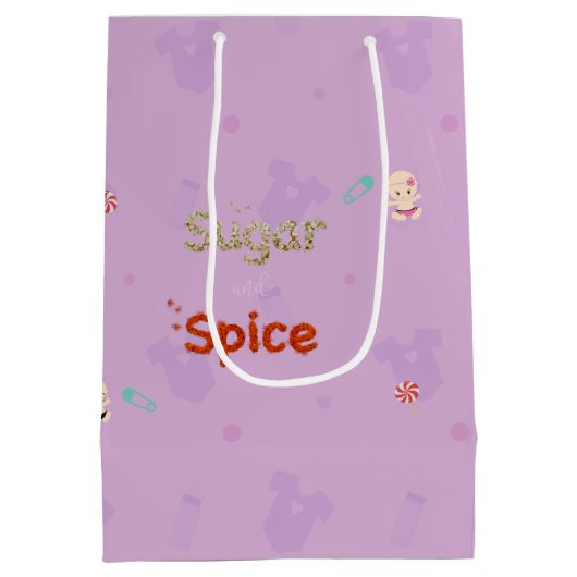 Schoenteken voor baby's met suiker en specerijen medium cadeauzakje (Achterkant)