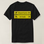 Schoenteken voor vertrek- en aankomsthavens t-shirt (Design voorkant)