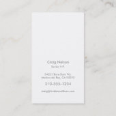 Schoentverkoop en makelaarsbruin visitekaartje (Achterkant)