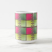 Schoenverslaafde veters roze en groen mode kunst koffiemok (Center)