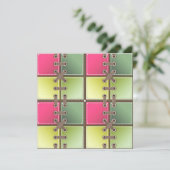 Schoenveters roze en groen mode kunst (Staand voorkant)