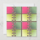 Schoenveters roze en groen mode kunst (Voorkant)