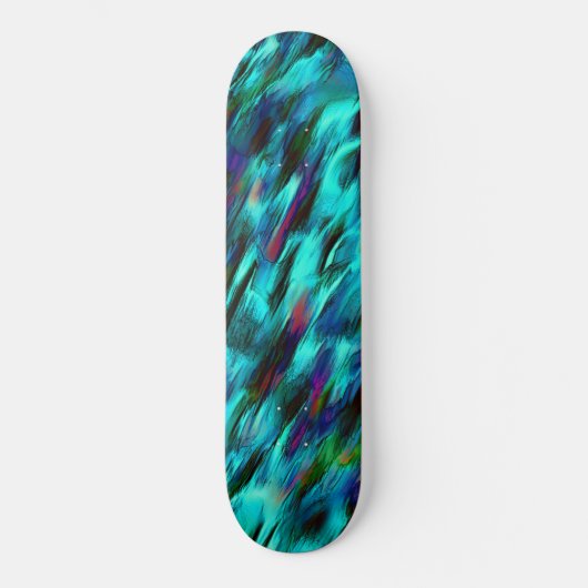 Schoenvlekken van blauw naar cyaan, roodbaars persoonlijk skateboard (Voorkant)